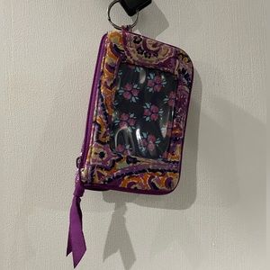 Vera Bradley Id holder. Purple floral. One size